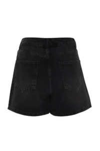 TRENDYOLMiLLA Black High Waist City Size denim Shorts - Image 10