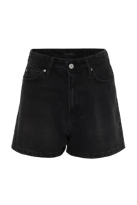 TRENDYOLMiLLA Black High Waist City Size denim Shorts - Image 8