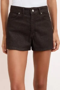 TRENDYOLMiLLA Brown High Waist City Size denim Shorts - Image 3