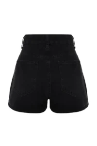 TRENDYOLMiLLA Black High Waist Mini denim Shorts - Image 6