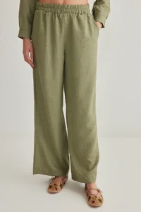 TRENDYOLMİLLA Light Khaki Weaving Top and Bottom Set - Image 4