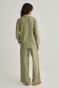 TRENDYOLMİLLA Light Khaki Weaving Top and Bottom Set - Image 5