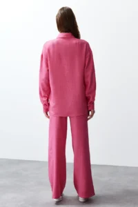 TRENDYOLMİLLA Fuchsia Weaving Shirt-Pants Apoletli Set - Image 6