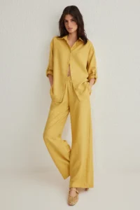 TRENDYOLMİLLA Yellow  Weaving Bottom - Top Set - Image 2