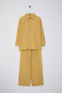 TRENDYOLMİLLA Yellow  Weaving Bottom - Top Set - Image 6