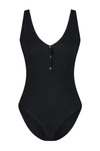 TRENDYOLMİLLA Black Fitted V-neck Ribbed Flexible snaps Knitting Bodysuit .D.00032 - Image 7