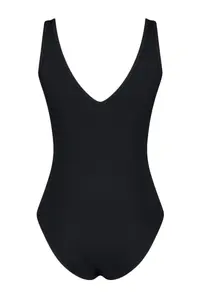 TRENDYOLMİLLA Black Fitted V-neck Ribbed Flexible snaps Knitting Bodysuit .D.00032 - Image 8