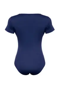 TRENDYOLMİLLA Navy Blue Fitted Short Sleeve Flexible snaps Knitting Bodysuit .D.00034 - Image 8