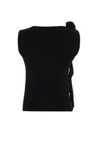 TRENDYOLMİLLA Black Rose Accessory Detailed Frilly Flexible Regular Knitting Blouse - Image 8