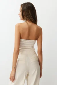 TRENDYOLMİLLA Stone Strapless Shirred Flexible Knitting Blouse - Image 6