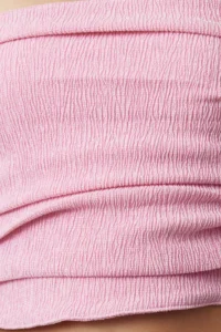 TRENDYOLMİLLA Pink Strapless Shirred Flexible Knitting Blouse - Image 3