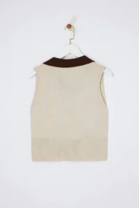 TRENDYOLMİLLA Stone Polo Shirt Shirt Collar T-Shirt Look Blouse - Image 2