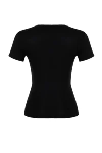 TRENDYOLMİLLA Black Viscous/Soft Material Body-fitting Flexible Knitting Blouse - Image 8