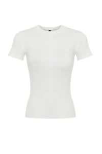 TRENDYOLMİLLA Ecru Viscous/Soft Material Flexible Knitting Blouse - Image 7