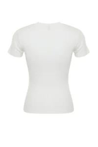 TRENDYOLMİLLA Ecru Viscous/Soft Material Flexible Knitting Blouse - Image 8