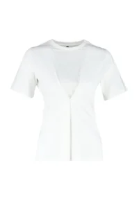 TRENDYOLMİLLA Ecru Front Pleat Detailed Regular/Normal Pattern Crew Neck Knitting Blouse - Image 7