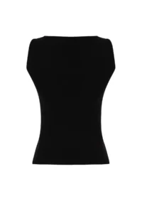 TRENDYOLMİLLA Black buttoned Fitted Ribbed Flexible Knitting Blouse - Image 8