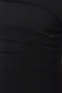 TRENDYOLMİLLA Black Strapless Fitted Drapeli Weaving Blouse - Image 5