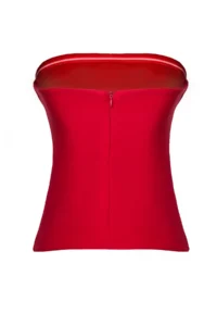 TRENDYOLMİLLA Rejection Strapless Fitted Drapeli Weaving Blouse - Image 8