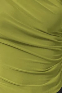 TRENDYOLMİLLA Apple Green Zero Sleeve Shirred Fitted Flexible Knitting Blouse - Image 4