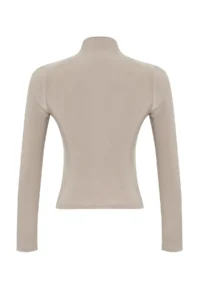 TRENDYOLMİLLA Stone Shirred Square Neck Body-fitting Flexible Knitting Blouse - Image 9