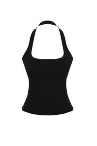 TRENDYOLMİLLA Black Fitted Flexible Knitting Blouse - Image 7