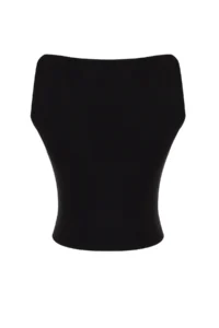 TRENDYOLMİLLA Black Sleeveless Fitted Flexible Knitting Blouse - Image 8