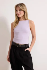 TRENDYOLMİLLA Lilac Sleeveless Fitted Flexible Knitting Blouse
