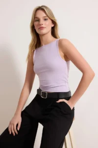 TRENDYOLMİLLA Lilac Sleeveless Fitted Flexible Knitting Blouse - Image 2