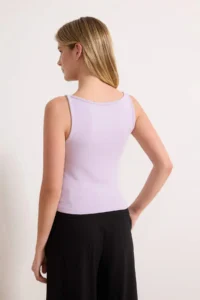 TRENDYOLMİLLA Lilac Sleeveless Fitted Flexible Knitting Blouse - Image 3