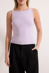 TRENDYOLMİLLA Lilac Sleeveless Fitted Flexible Knitting Blouse - Image 4