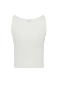 TRENDYOLMİLLA White Sleeveless Fitted Flexible Knitting Blouse - Image 8