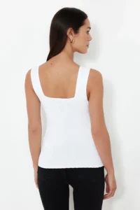TRENDYOLMİLLA Black-Ecru Basic 2 Sets Paket Top Thin Blouse - Image 10