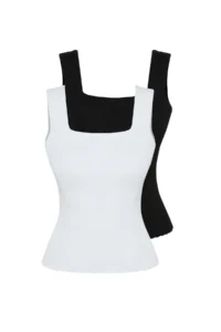 TRENDYOLMİLLA Black-Ecru Basic 2 Sets Paket Top Thin Blouse - Image 6