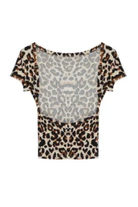 TRENDYOLMİLLA Multicolored Open Back Fitted Flexible Knitting Blouse - Image 7