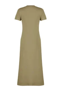 TRENDYOLMİLLA Khaki with pocket Crew Neck A-line Knitting Midi Dress - Image 8