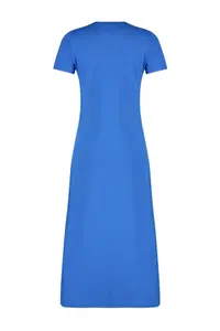TRENDYOLMİLLA Saks Blue with pocket Crew Neck A-line Knitting Midi Dress - Image 8