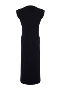 TRENDYOLMİLLA Navy Blue Maxi Knitwear Premium Kalite Dress - Image 8
