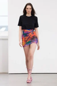 TRENDYOLMİLLA Black Limited Edition Patterned Shirred wrap Flexible Knitting Mini Dress