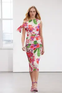 TRENDYOLMİLLA Multicolored Floral Printed Knitting Maxi Flexible Pen Dress - Image 8
