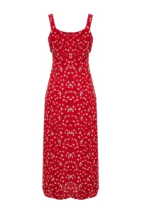 TRENDYOLMİLLA Rejection Floral Viscose Maxi Weaving Dress - Image 8