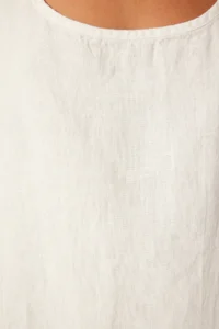 TRENDYOLMİLLA White 100% Linen Back Detailed Maxi Dress - Image 5