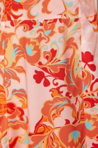 TRENDYOLMİLLA Pink Floral A Cut Viscose Midi Weaving Dress - Image 5