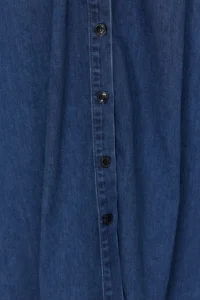 TRENDYOLMiLLA Dark Blue Belted Maxi Modest denim Shirt Dress - Image 5