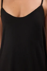 TRENDYOLMİLLA Black Plain Kesim V-neck Maxi Weaving Dress - Image 3