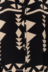 TRENDYOLMİLLA Black Midi Wide Cut Border Pattern Detailed Boho Weaving Dress - Image 5