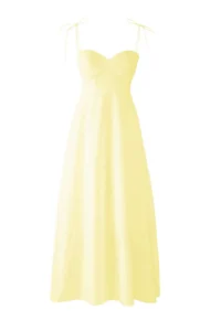 TRENDYOLMİLLA Light Yellow Waist Draped Detailed Sleeveless Weaving Maxi Dress - Image 6