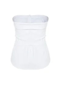 TRENDYOLMİLLA Limited Edition Ecru Binding Detailed Strapless Weaving Shirt - Image 7