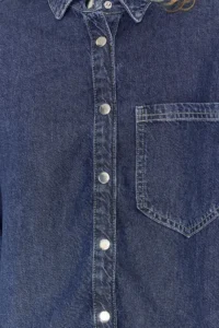 TRENDYOLMİLLA Dark Blue More Sustainable 100% Tencel™ Oversized denim Shirt - Image 4