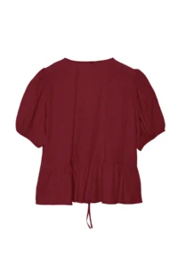 TRENDYOLMİLLA Burgundy tied up Weaving Shirt - Image 6